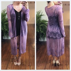 Sheer Purple Duster NWT